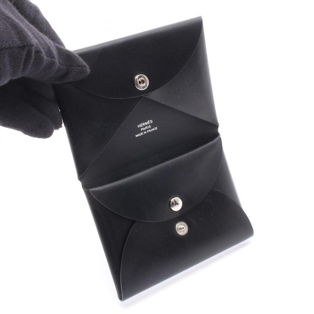Hermes Calvi Duo Wallet/Coin Purse, Calfskin (Cowhide), Box Calf Leather, Wom... - Picture 3 of 10